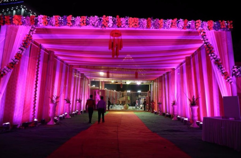 Pavitra grand dwarka entrance decoration
