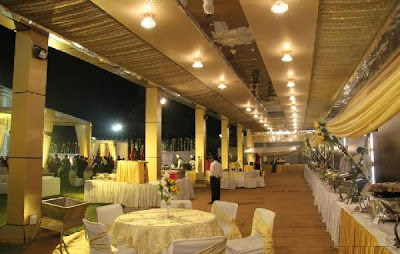 Lily white hotel chattarpur banquet hall